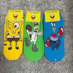 3-Pack SpongeBob SquarePants Socks | CHMD Cartoon Crew Socks
